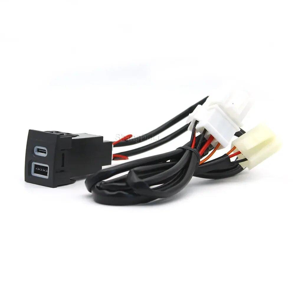 Car Fast Charger QC3.0 USB Type-c Interface Adapter Modified Charging Socket for VW POLO 2004 - 2011 Accessories