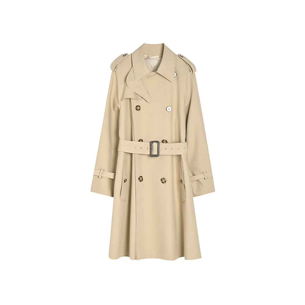 

Новое раннеосеннее высококлассное модное красное повседневное женское пальто-тренч средней длины в стиле Анкара L