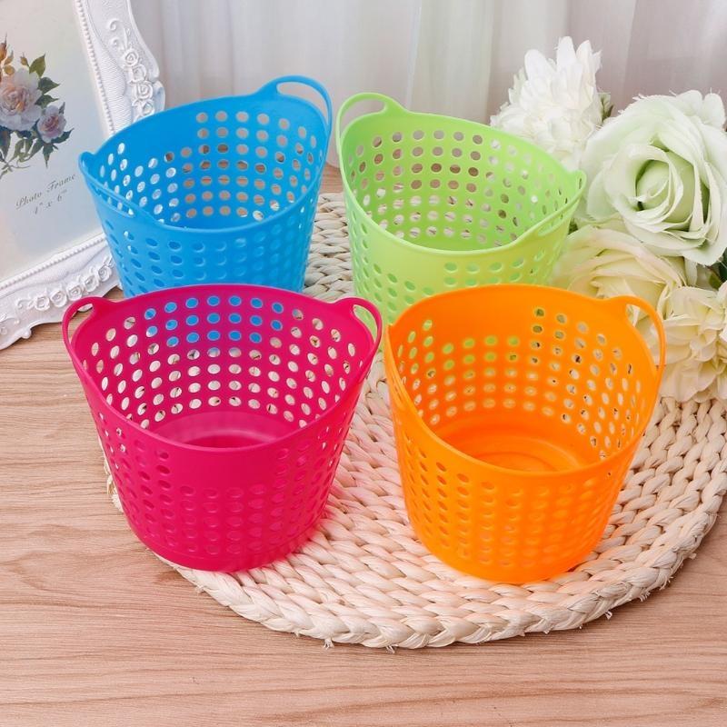 Plastic Office Desktop Storage Baskets Makeup Organizer Trash Bin Garbage Can,Stackable Office Storage Bins for Makeup, Trash China Mainland