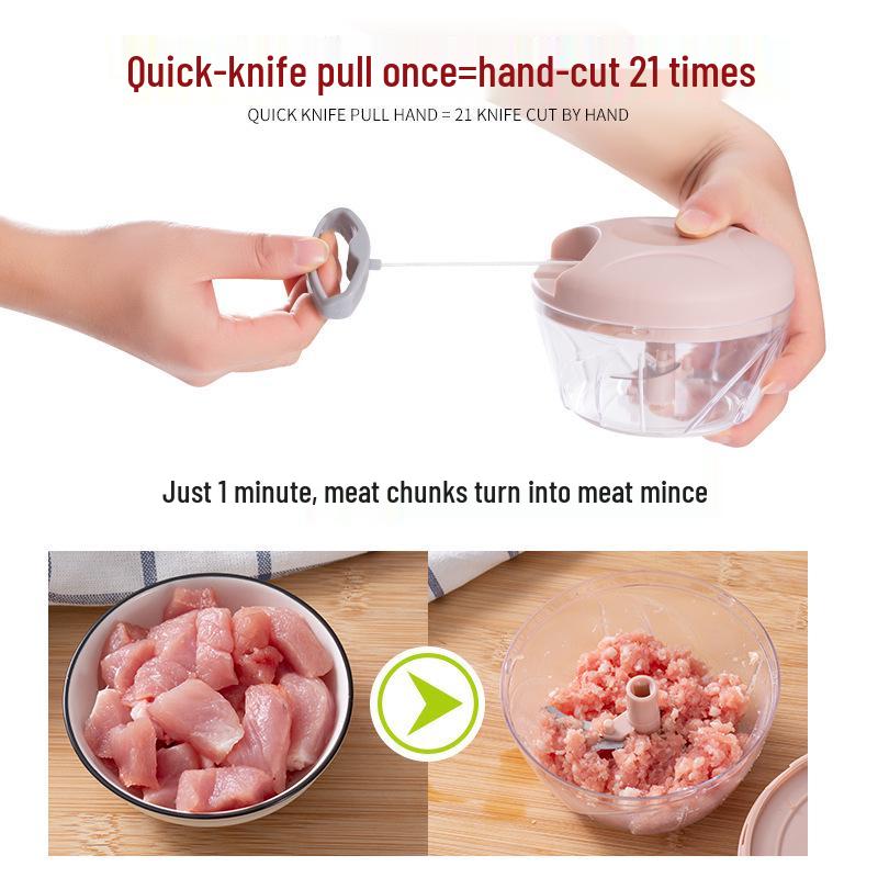 Multi-Function Garlic Press & Vegetable Chopper with Meat Grinder & Grater