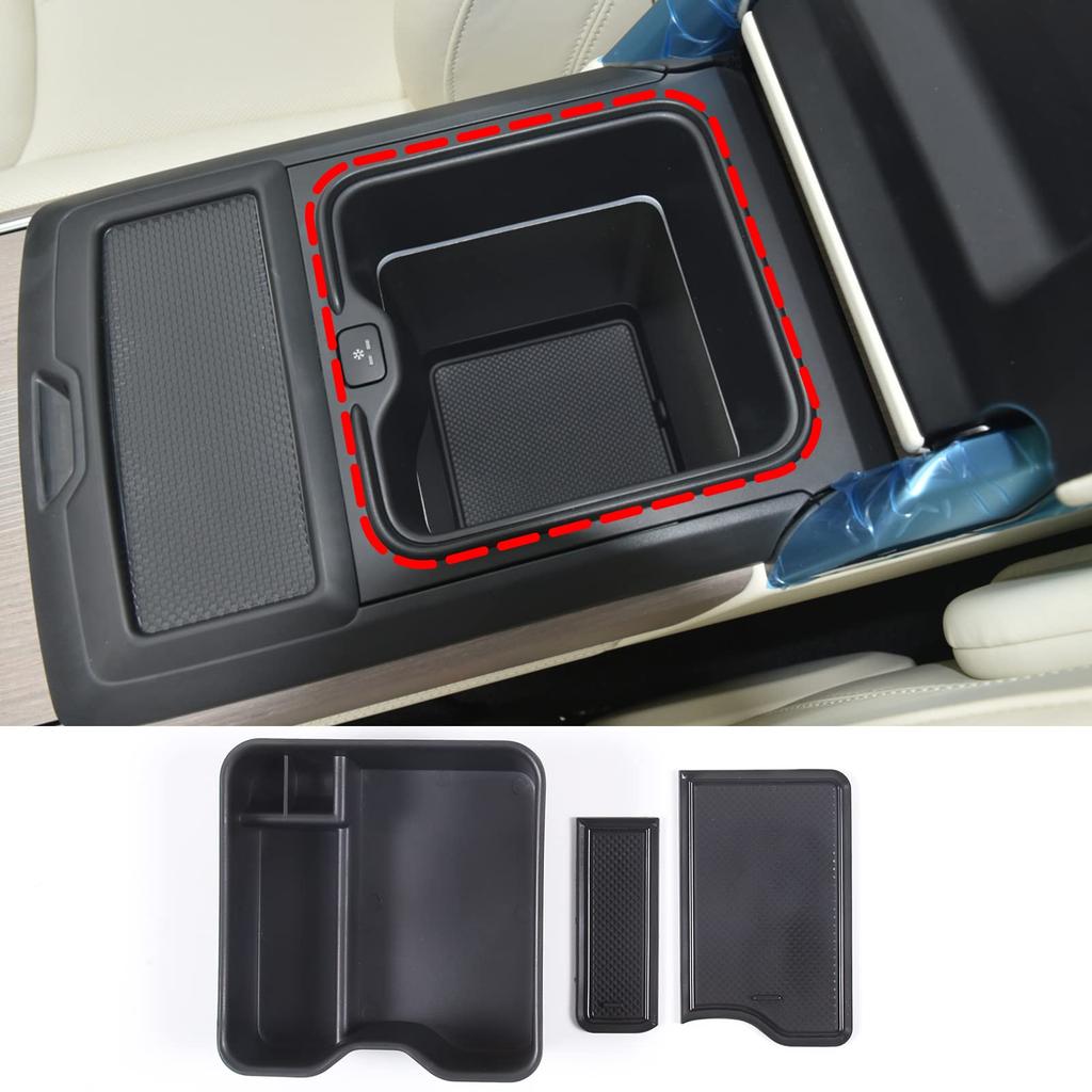 Sauicemy In-Car Storage Tray for Land Rover Range Rover/Sport 2023-Present Models - Built-in Console Box Insert Tray, Center Console Tray, Armrest Box