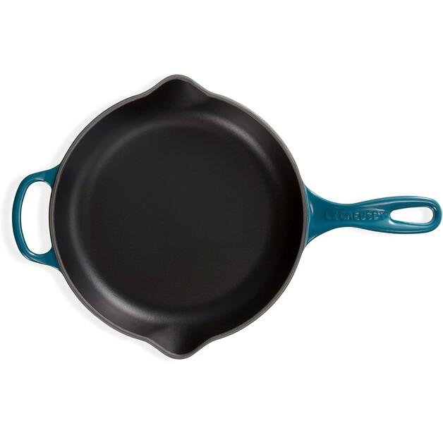 Сковорода Le Creuset Signature чугунная для сервировки круглая 23 см глубокая бирюзовая (20182236420422)