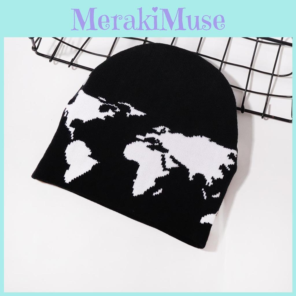 Hat Knitted Leisure With Ski Pattern Jacquard Design For Outdoor In Cold Season