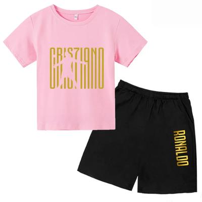 Sommer 3D-Druck Kinder T-Shirt Stern Vorschule Geburtstagsgeschenk Sonnenschein Lässig Rundhals Sportset