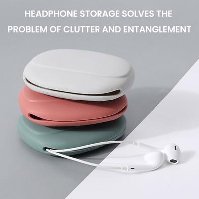 Bolsa de Almacenamiento para Cables Mini de Silicona Impermeable Organizador de Auriculares Fácil de Limpiar Organizador de Cables Compacto Portátil Multifuncional