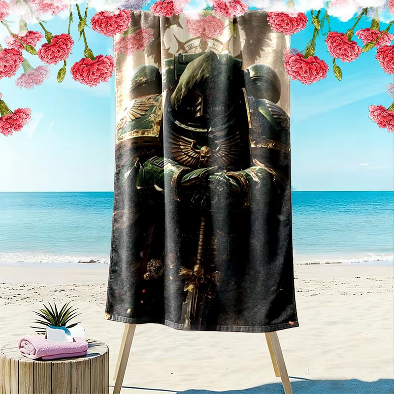 Warhammer 40k 2D Flat Print Beach Towel, Large Soft Quick Dry Towel for Beach Camping Swimming.MSTJ0918618