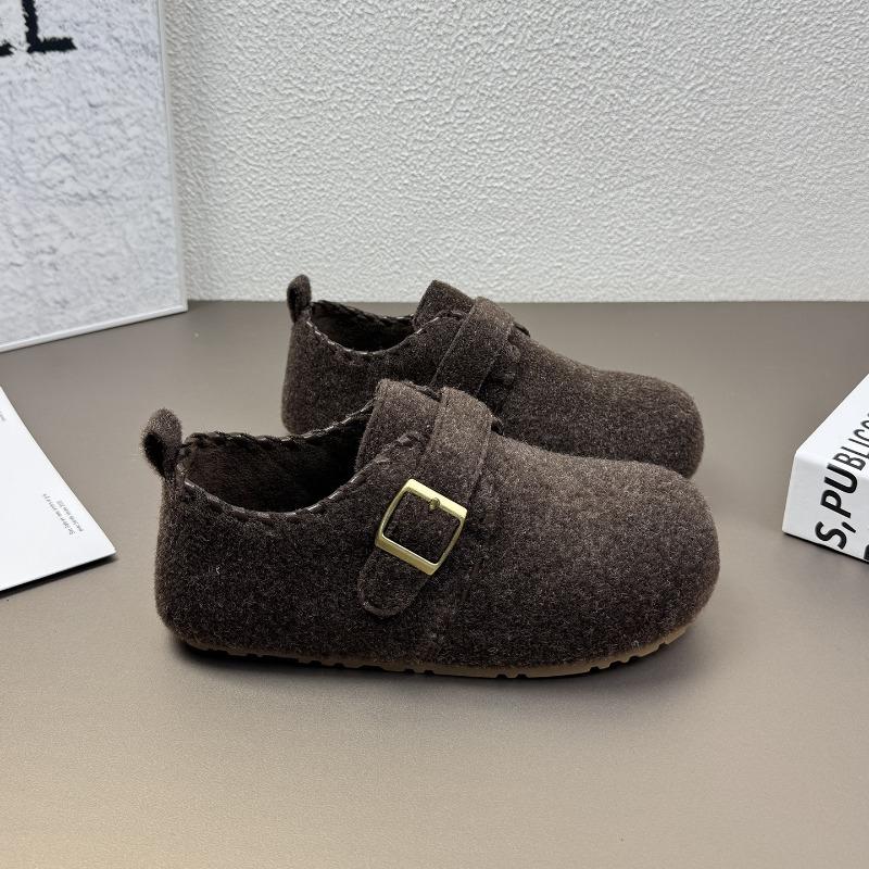 Women's New Style Fleece Warm Cotton Shoes, A Pair of Lazy Flat Shoes
