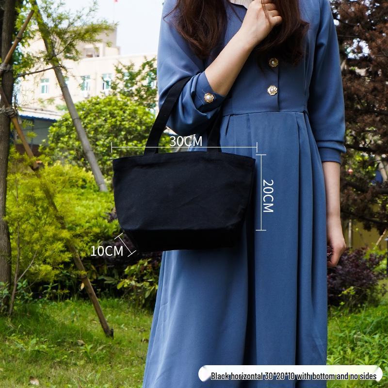 Customizable White Canvas Tote Bag with High-End Feel