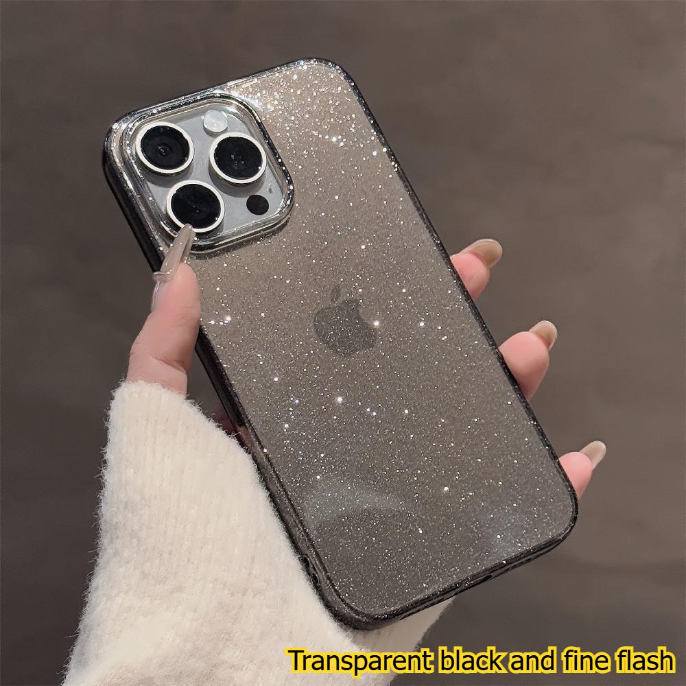 Transparent Fine Flash 17promax Apple Mobile Phone Case 16 Suitable for Iphone15 Soft Case 11 Premium Luxury 12/14