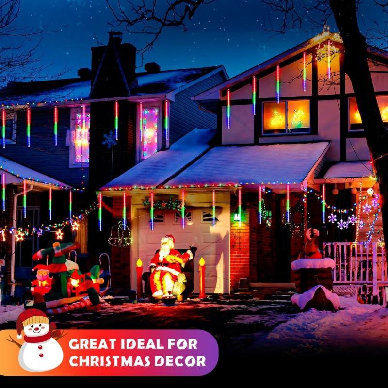 Solar Led Light Outdoor Meteor Shower Rain Lights Waterproof Garden Decor Outdoor Street Garland New Year Christmas Decoration