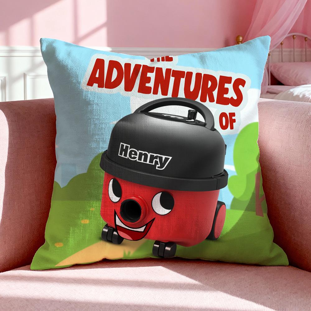 Brand H-Henry Hoover Cushion Cover Breathable Linen Pillowcase Summer Odorless Eco-Friendly Invisible Zipper Washable