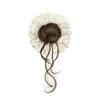 Lace Hair Bands Ponytail Holders Korean Style False Hair Pieces Flower Bun Head Wig  Women