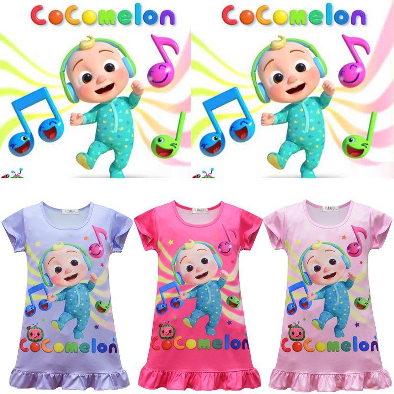 Nightdress Girls Pyjamas Short Sleeve Nightie Pajamas Sleepwear