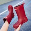 Women's Waterproof Non-slip Fashion Rain Boots - Lightweight Rubber Shoes for Adults