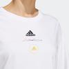 Adidas T Shirts Women's White Crew Neck Moderate HE9983