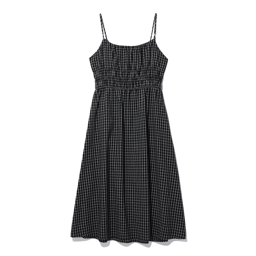 Intercrew Women'S Bustier Check Dress Black Ita2Ol52Abk