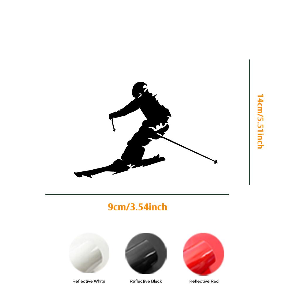 1PC Skiing Car Stickers Suitcase Refrigerator Wall Stickers Laptop Toilet Stickers