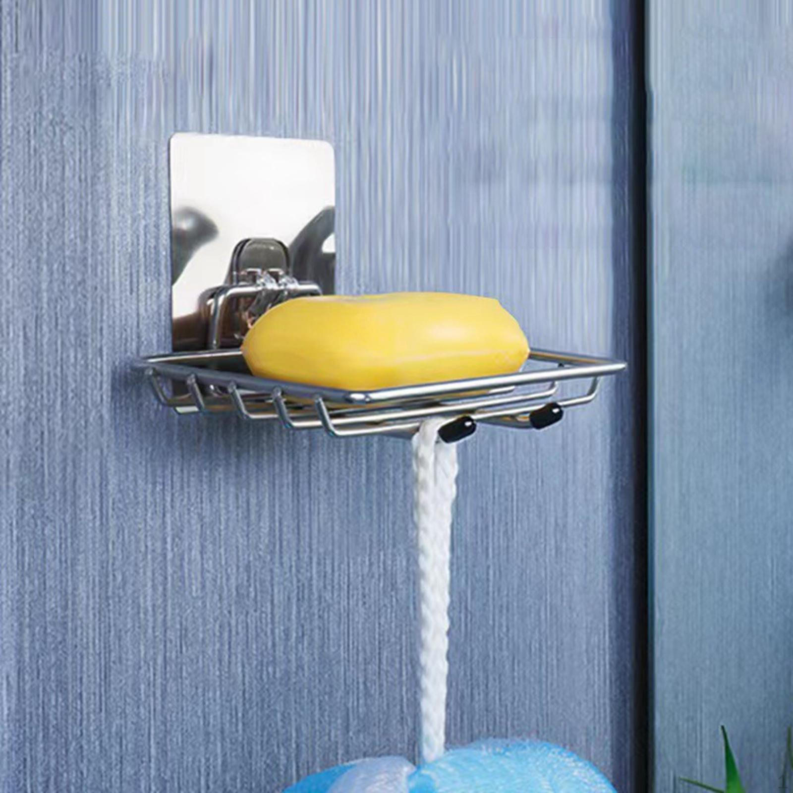 

Мыльница из нержавеющей стали с держателем на присоске с крючком, многофункциональные аксессуары, нержавеющие