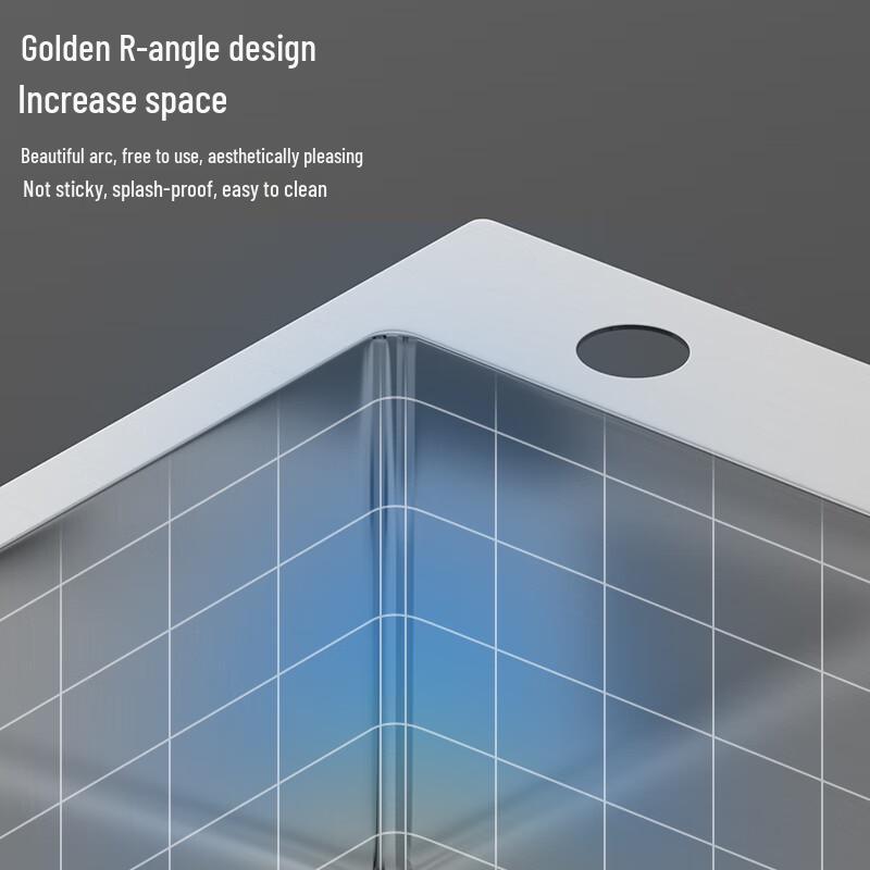 BSITN Stainless Steel Kitchen Single Sink with Faucet