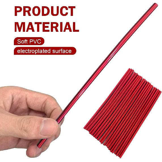 20PCS Car Vent Outlet Trim, Bendable Air Conditioner Vent Decoration Strip, Universal Auto Air Oulet Strips, for Most Vehicles (Red)