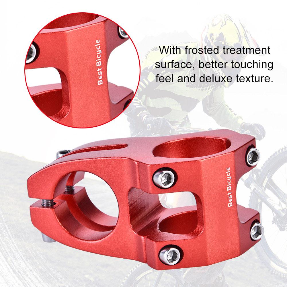 31.8mm Aluminum Alloy Mountain Bike Handlebar Fixed Stem Cycling Accessory (Red)