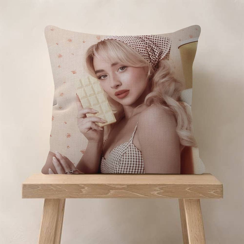 Pop Beautiful Singer S-Sabrina Carpenter Cushion Cover Decorative Pillow Sofa Home Decor Case Pillow Cases