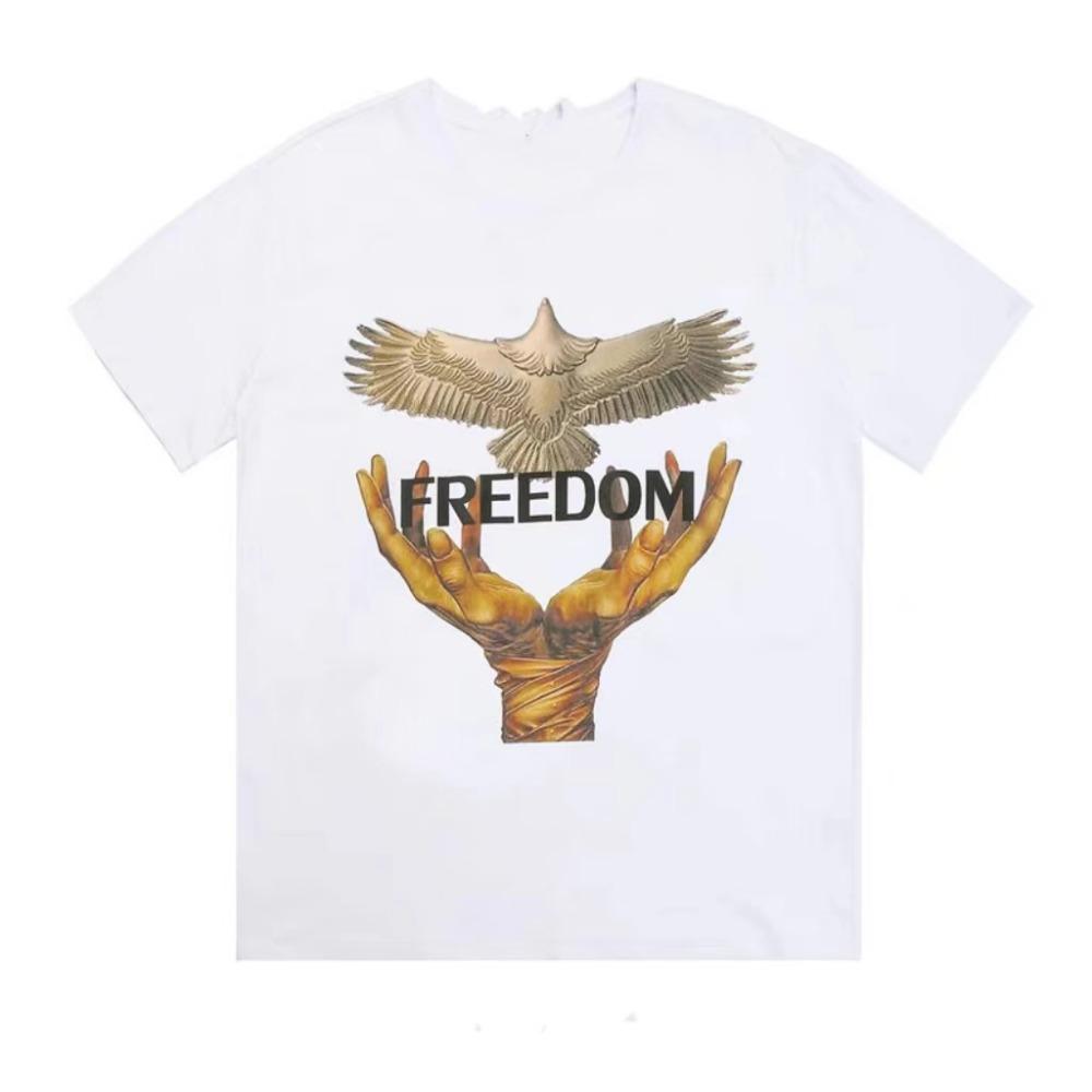 Men's breathable cotton T-shirt fashionable printed running T-shirt Harajuku top short sleeved sports shirt summer new st