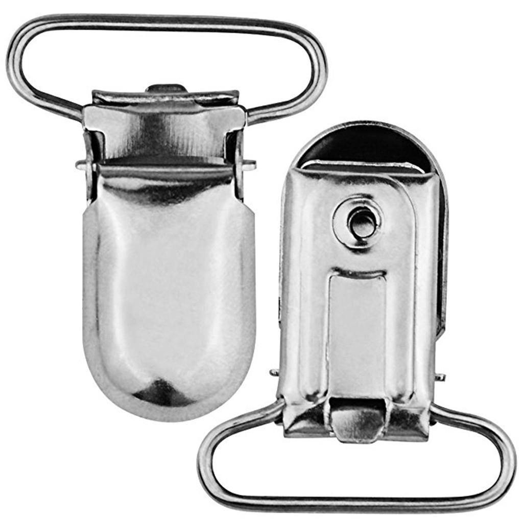 Heavy Duty Metal Clips Great For Suspenders, Pacifiers, DIY Craft - 5 Pieces