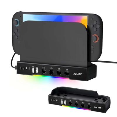 Cooling Fan for Switch 2 Release Compatible with Nintendo Switch Lwuckbarrt Cooling Stand for Switch Heat Cooling Adjustable RGB Heat Dissipation