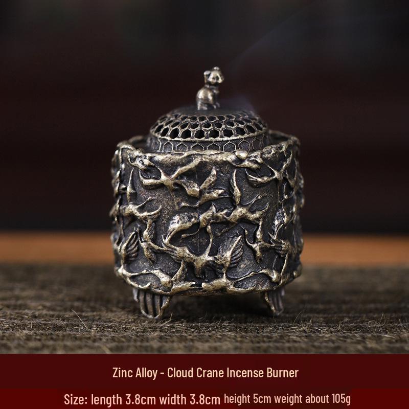 Auspicious Cloud Mini Copper Incense Burner for Indoor Aromatherapy