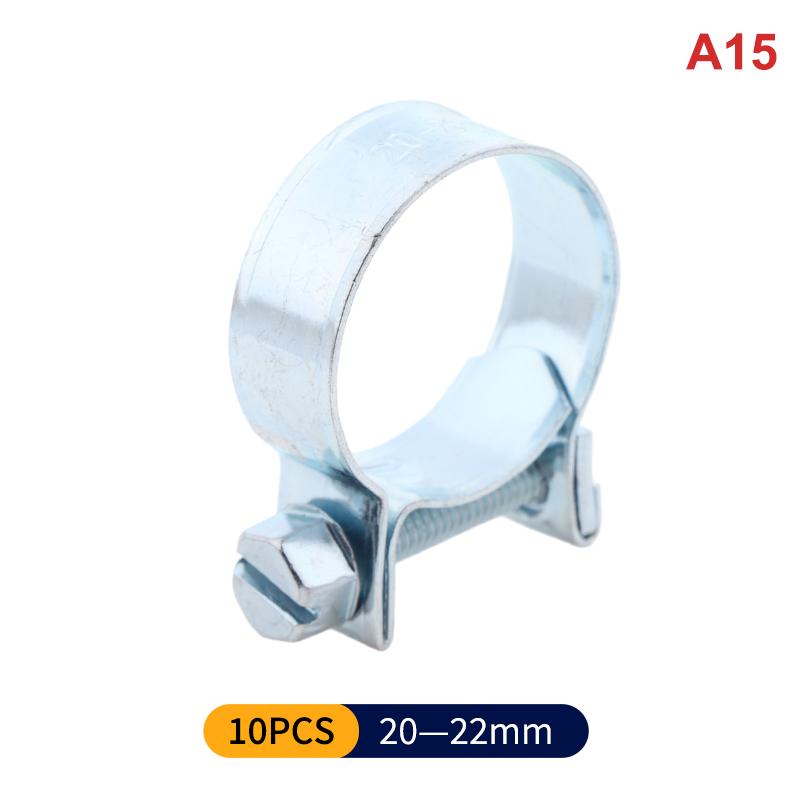 10Pcs Hose Clips Fuel Line Small Fuel Line Jubilee Hose Clips Clamp Diesel Petrol Pipe Coolant Radiator Water Pipe Clamps