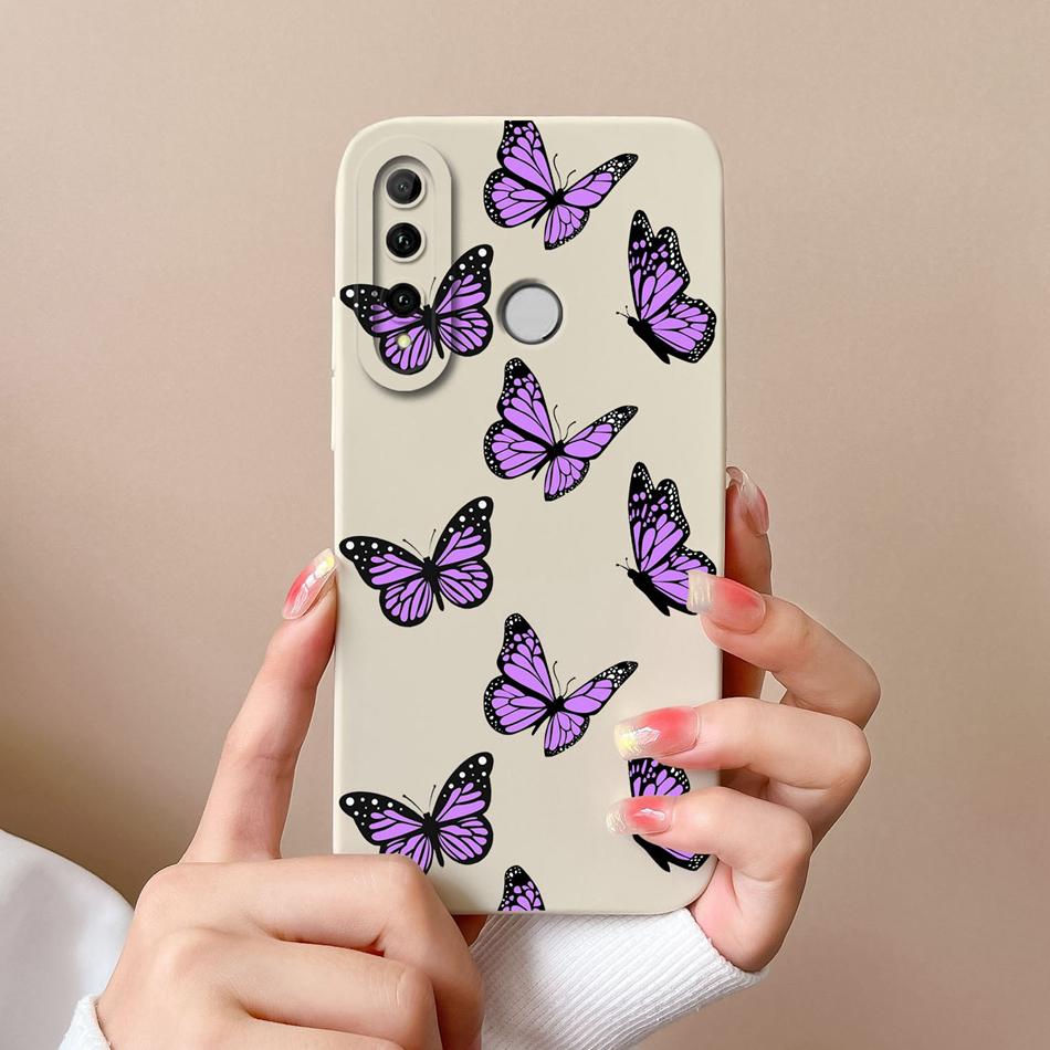For Honor 10i Phone Case Butterfly Cat Soft Liquid Silicone Camera Protection Cover For Huawei Honor 10 i Model HRY-LX1T Fundas