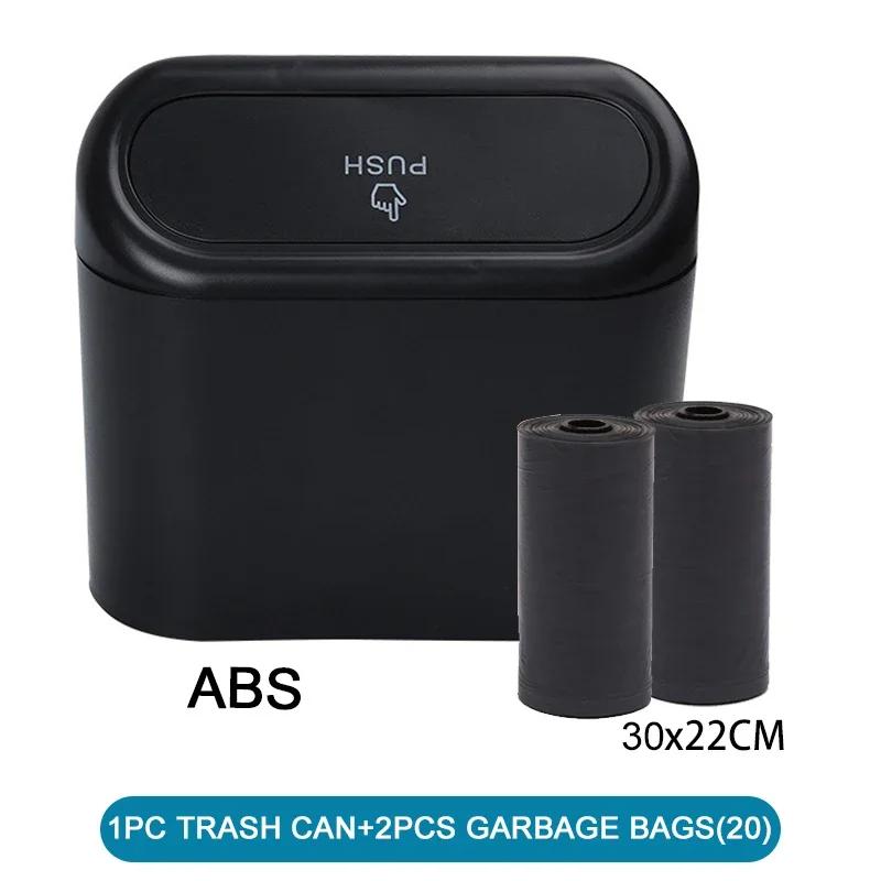 Car Trash Can Bin with Lid- Mini Car Garbage Can- Leakproof Trash Bin Car Dustbin Organizer Container for Car Office Home