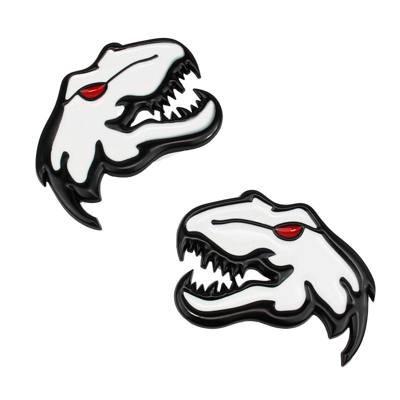 Bil metall Tyrannosaurus Rex Velociraptor Raptor Dinosaur Logo Bagasjerom Body Badge Emblem Dekaler Dyrestyling-klistremerke