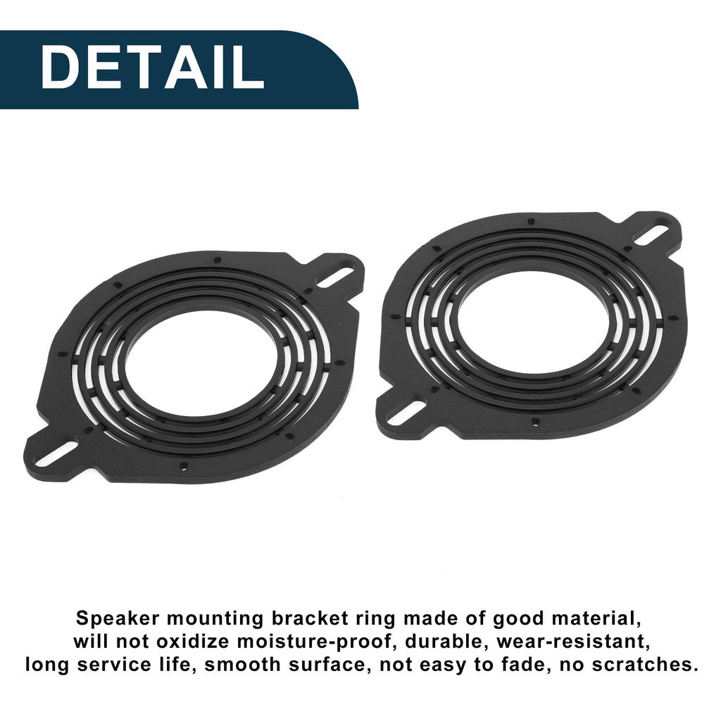 TUCKBOLD Car Boat RV Speaker Spacer Ring Midrange Speaker Spacer Adapter Waterproof Black 2pcs ABS