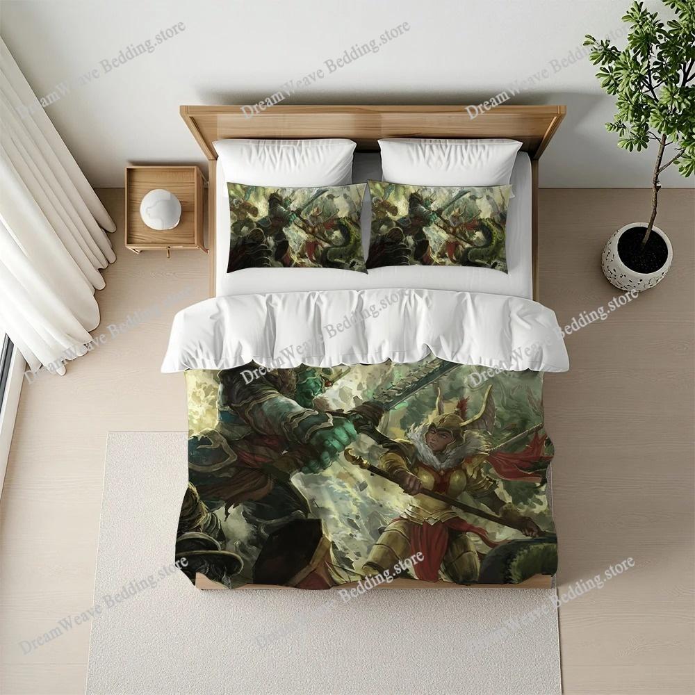 D-Dota 2 Spiel Bettwäsche Set Heimstil Bettwäsche Weiche Waschbaumwolle Bett Studentenschlafsaal Geschenk