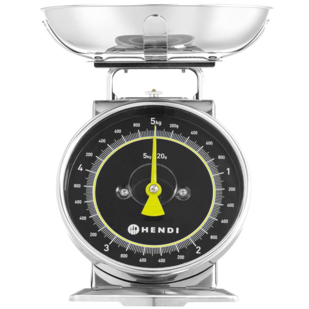 Analog kitchen scale with steel pan 5 kg