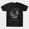 Men Black Print T-shirt The Raven No-Cut Transfer Paper Print Cotton Tshirt