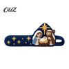 Seasonal Interior Decor Christmas Door Handle Cover, Knitted Lever Handles Cute Santa Gingerbread Claus Covers Man Penguin, Festive Sleeve for