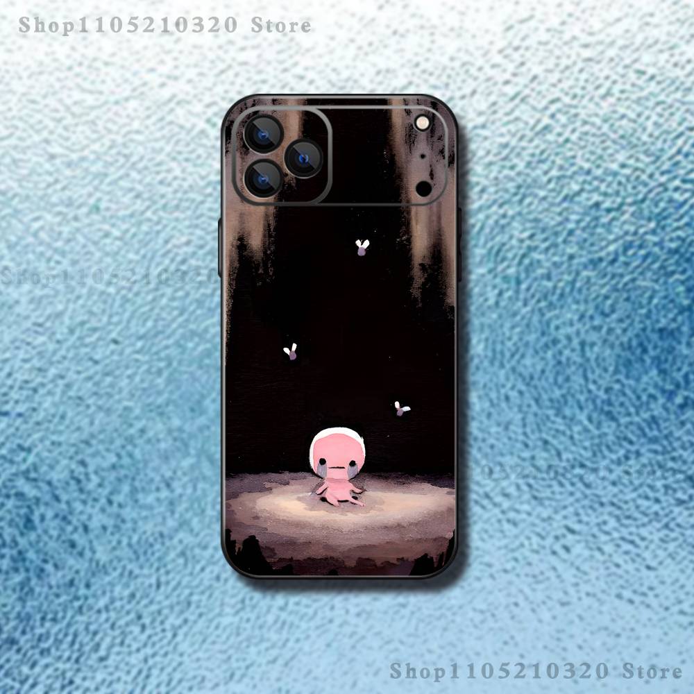 B-Binding of Isaac Phone Case For iPhone 17,16,15,14,13,12,11 ,Pro Max,XS,X,XR,SE,Mini,8,7,Soft Silicone Black Cover