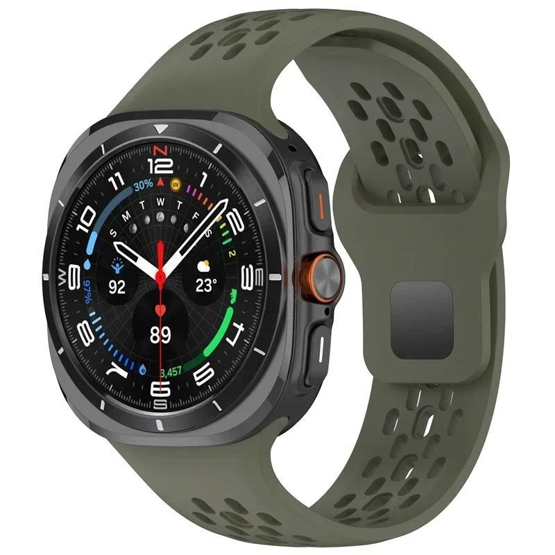 Sports Silicone Strap for Samsung Galaxy Watch 8 Ultra 47mm Band Comfortable Wristband for Samsung Watch 7 Ultra Bracelet Correa