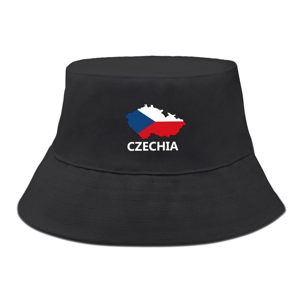 Bucket Hat With Czech Map Flag Print , Patriotic Fisherman Hat Lightweight Hip Hop Wide Brim Fishing Hat