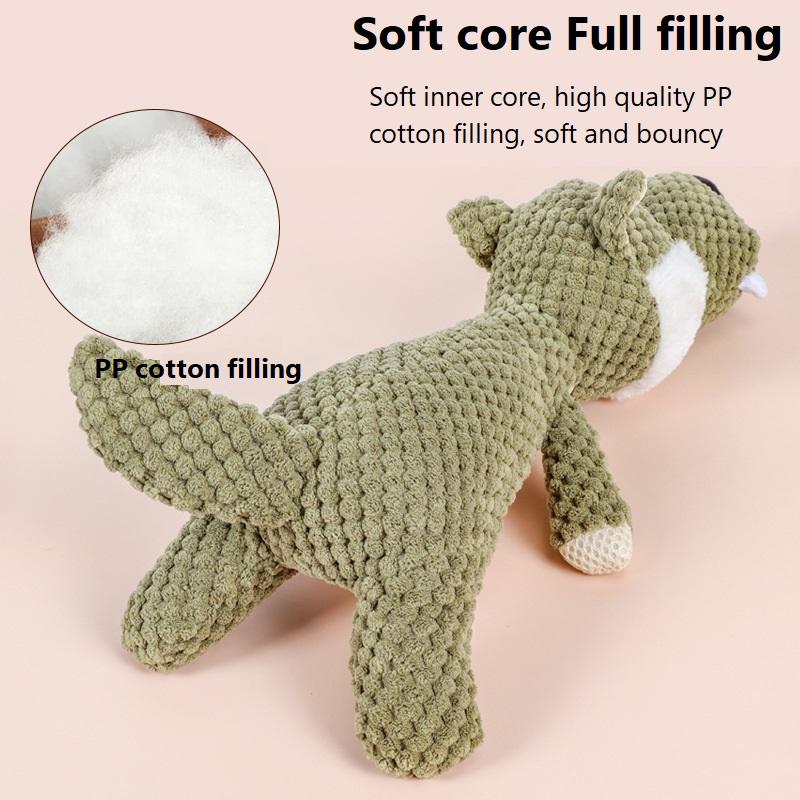 New Plush Cartoon Puppy Dog Toy Pet Dog Chew Squeak Toys for Small Dogs Teeth Grinding Pet Products Dog Accessories GWFD04