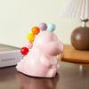 Cute Dinosaur Cream Fruit Forks Stainless Steel Safe Colorful Forks with Storage Jar for Kids
