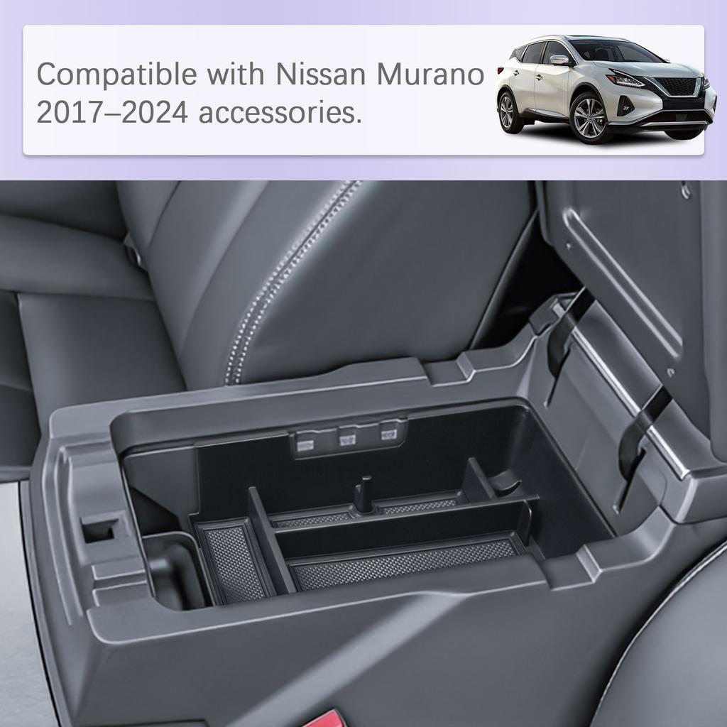 Center Console Organizer Tray for Nissan Murano 2017-2025 2025 2025 Armrest Storage Box Phone Holder Interior Car Accessories