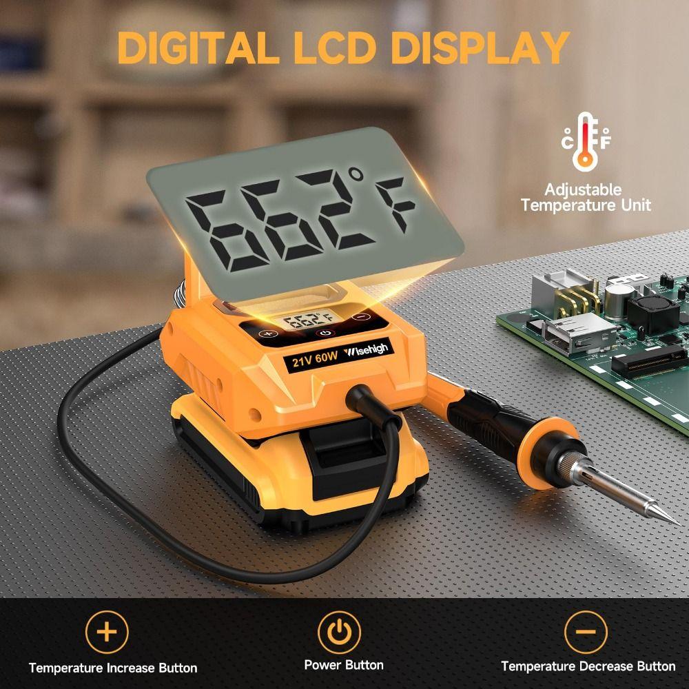 Electric Digital LCD Display Battery Soldering Iron Welding Head Welding Equipment  Welding