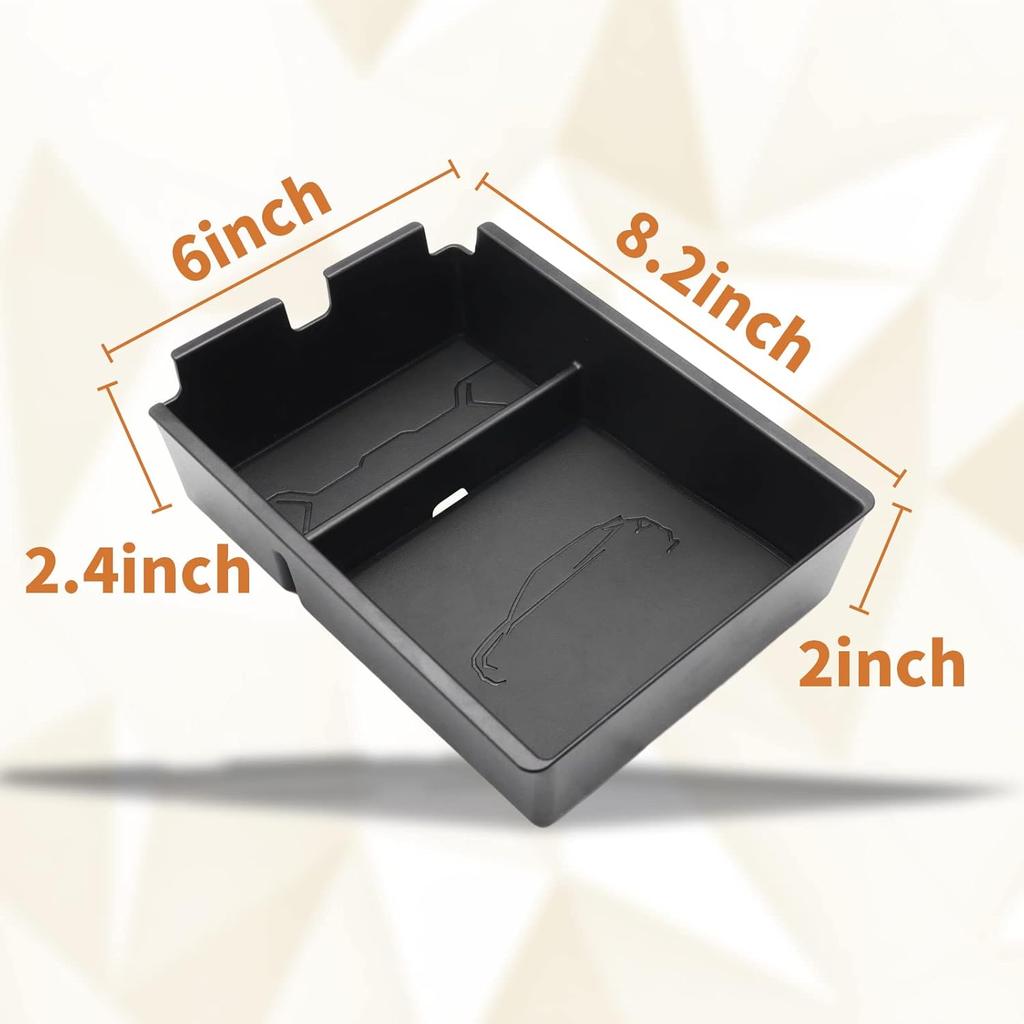TripleAliners For Sportage  2024 2025 Center Console Organizer With Leather Trim Console Storage Box Ert Tray Compatible With Kia Sportage  NQ5