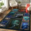 Turtle Art Gallery Pattern Rug Floor Mat for Living Room or Bedroom Soft and Comfortable Carpet a Gift for Birthday and Holiday.