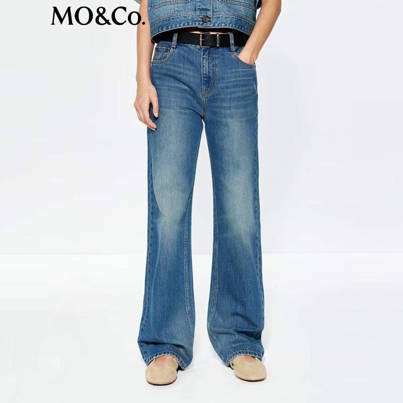 

MO&Co. Women s Straight Distressed Jeans M