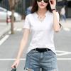 Summer Solid Loose Short Sleeve Women's T-shirt Fashion Top V-neck Casual Cotton Base T Shirt for Women Simple Office Ladies Plus Size Tee Shirt 24995